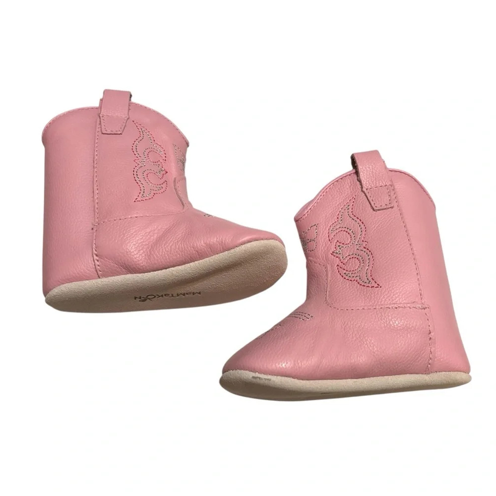 Mamtakon Leather Soft Soled Baby Cowgirl Boots 6-12m